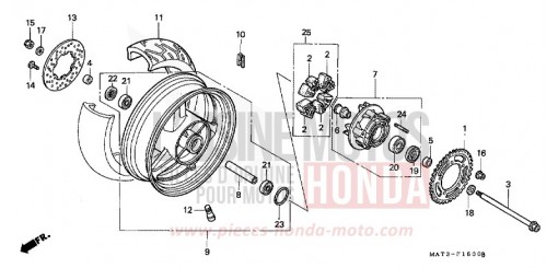 REAR WHEEL CBR1100XX2 de 2002